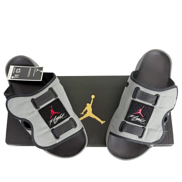 Nike Jordan LS Slide Smoke Grey Sandals Slides CZ0791-001 Sz 13 New w/ Box - Picture 1 of 7